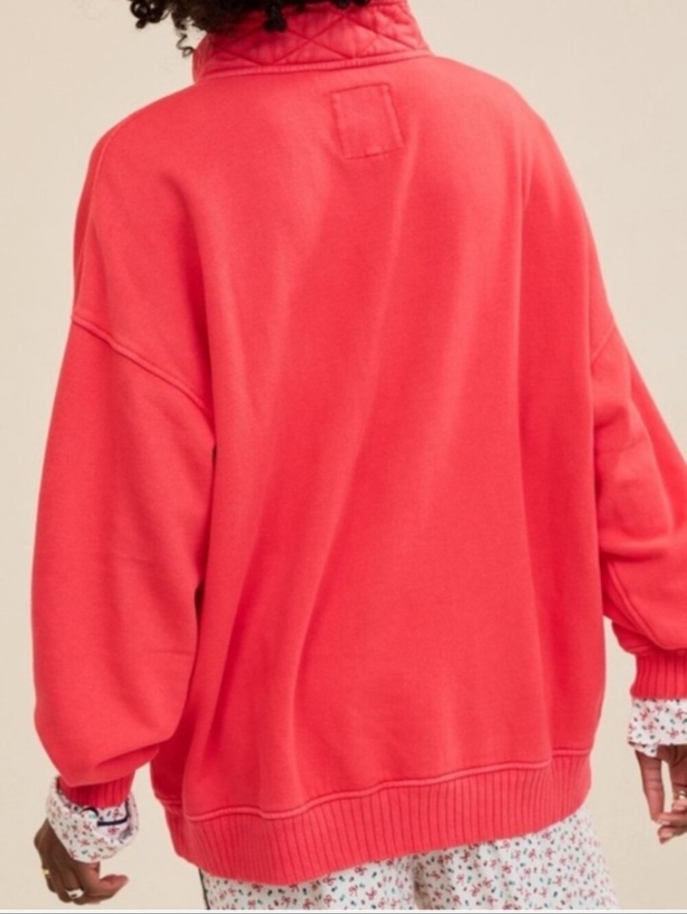 Aerie Oh Snap! Bright Red Pullover Sweatshirt - Picture 5 of 10